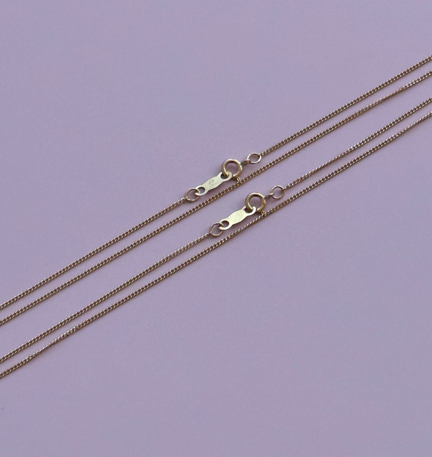 14k Micro Curb Chains