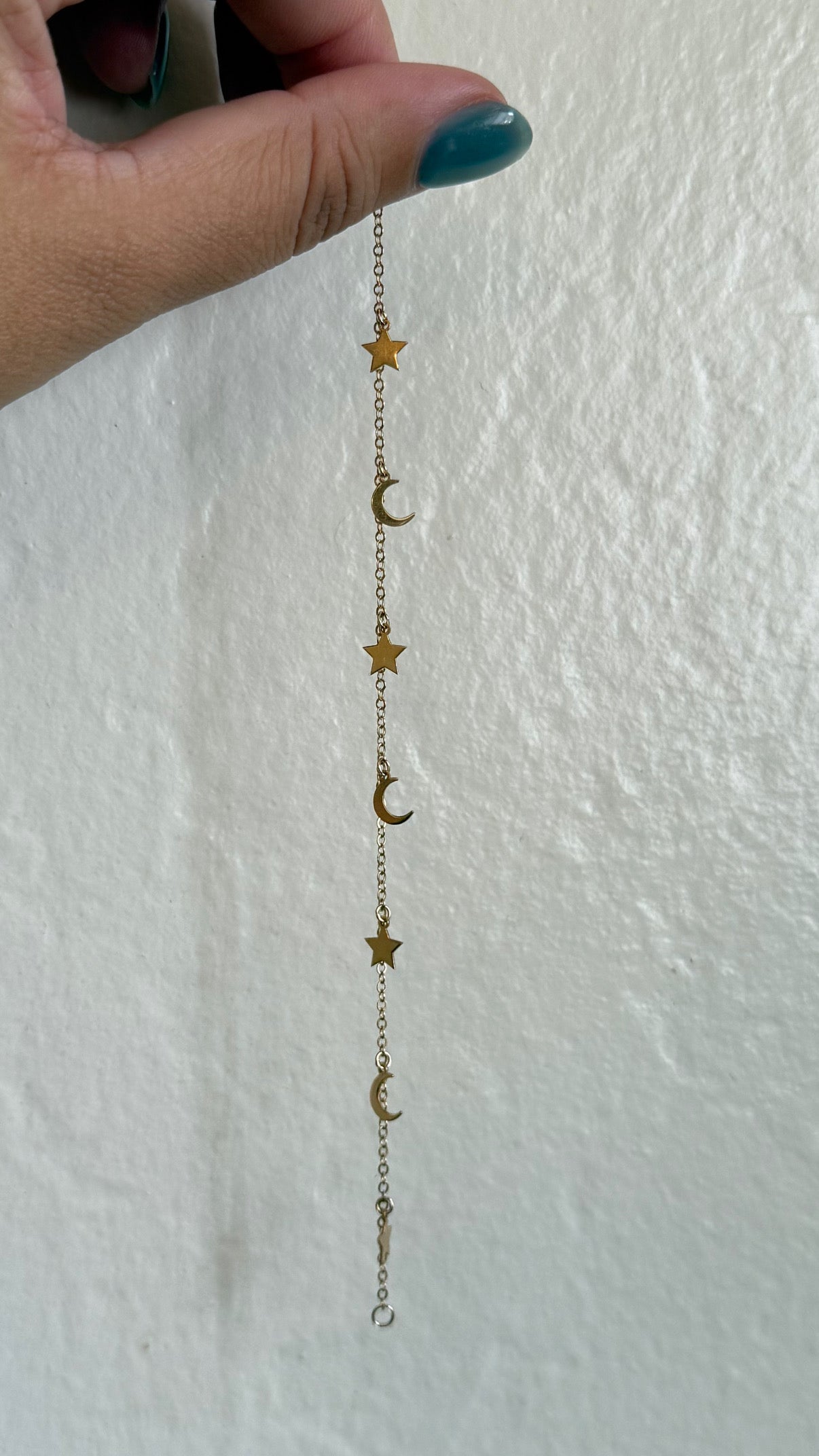 14k Star + Moon Charm Bracelet