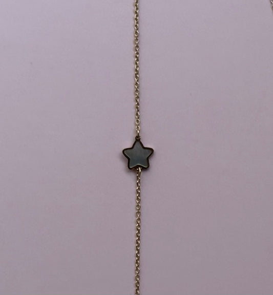 14k Mother Of Pearl Star Bracelet