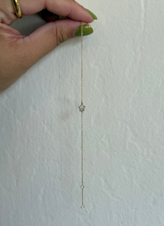 14k Mother Of Pearl Star Bracelet