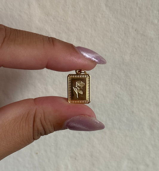 14k Rose Pendant