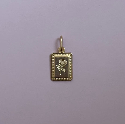 14k Rose Pendant