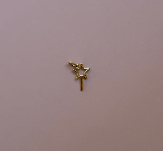 14k Star Wand Pendant