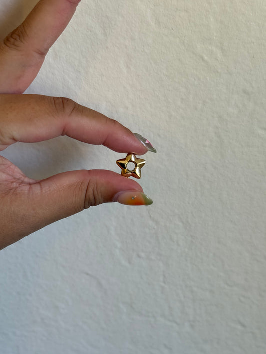 10k Puffy Star Slider Pendants