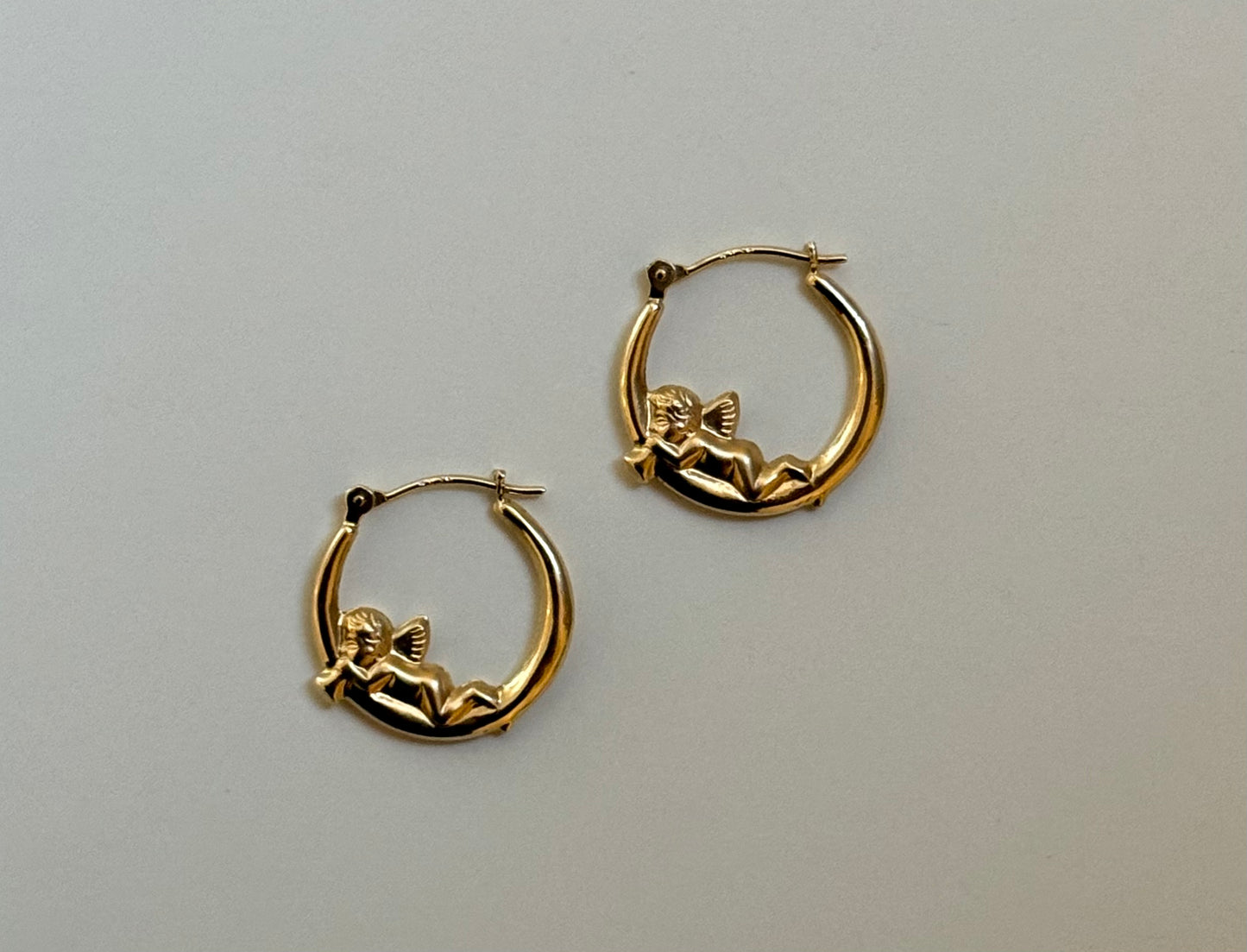 14k Pendants & Cherub Hoops