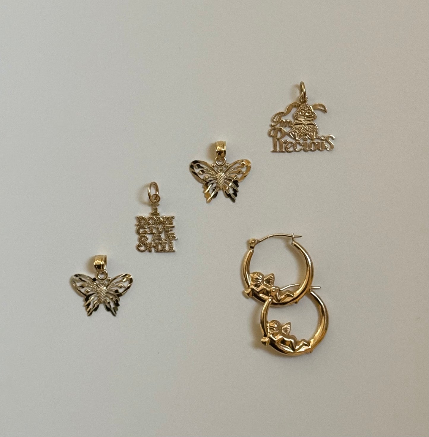 14k Pendants & Cherub Hoops