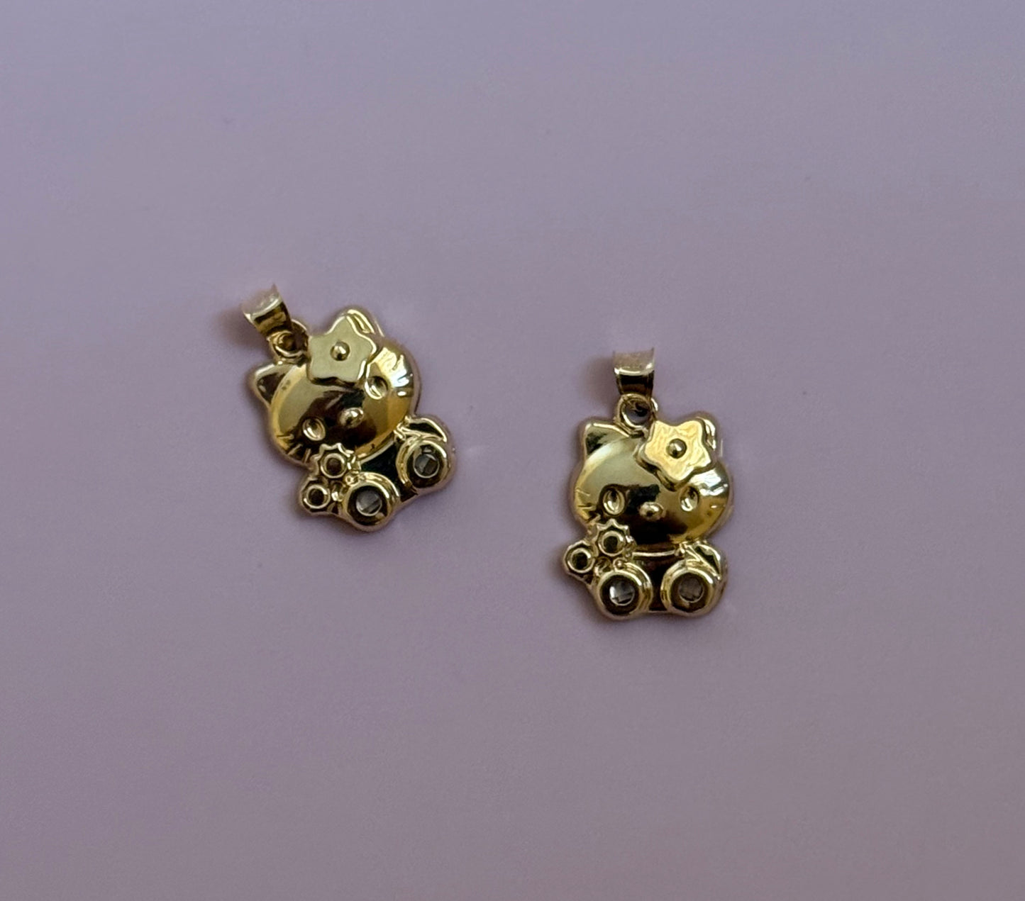 14k Hello Kitty Cubic Zirconia Pendant