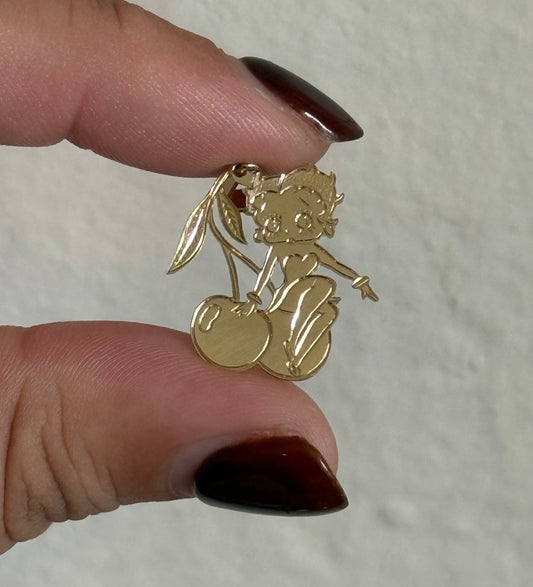 14k Betty Cherry Pendant