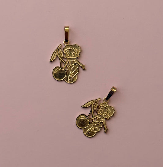14k Betty Cherry Pendant