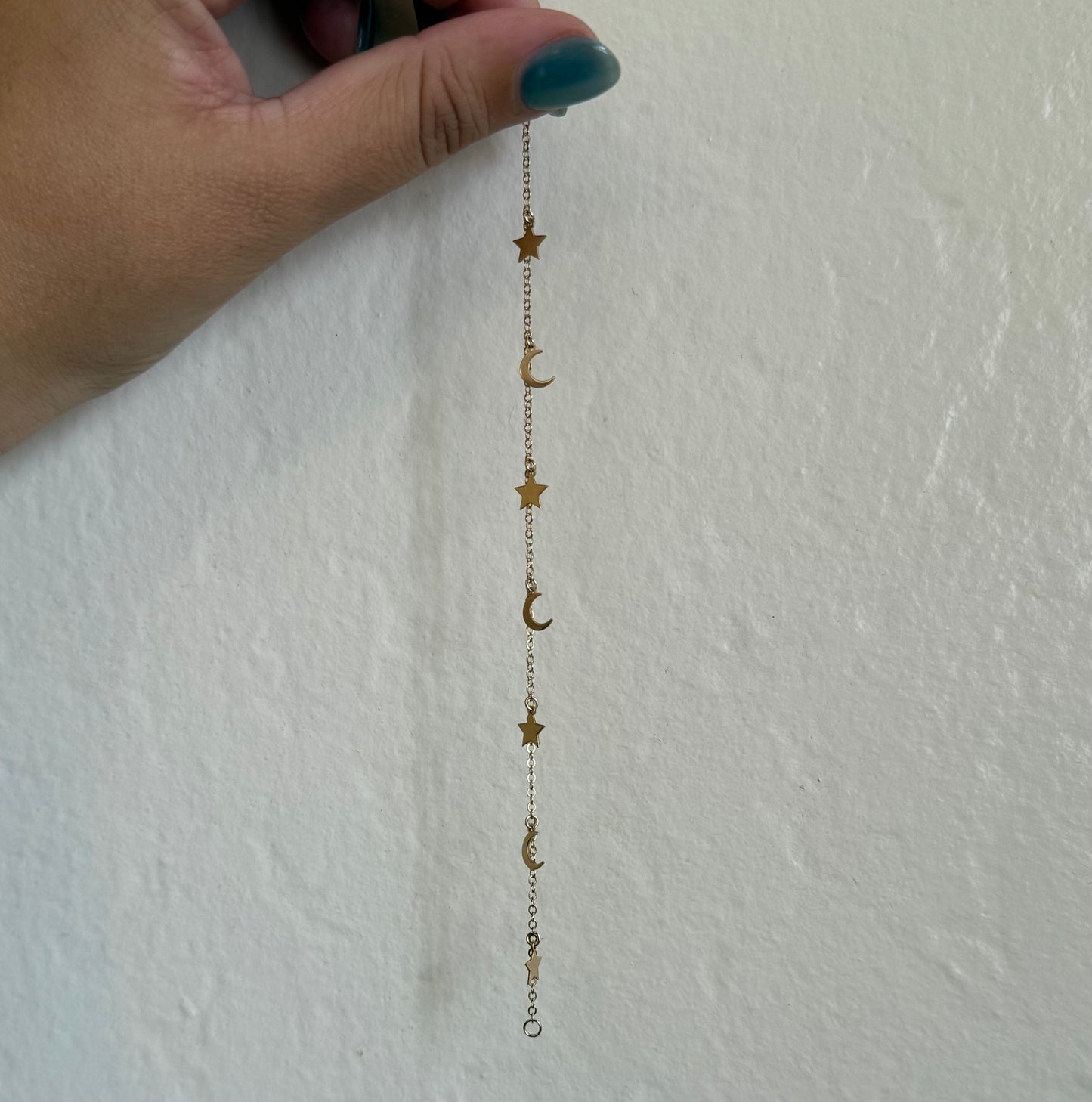 14k Star + Moon Charm Bracelet