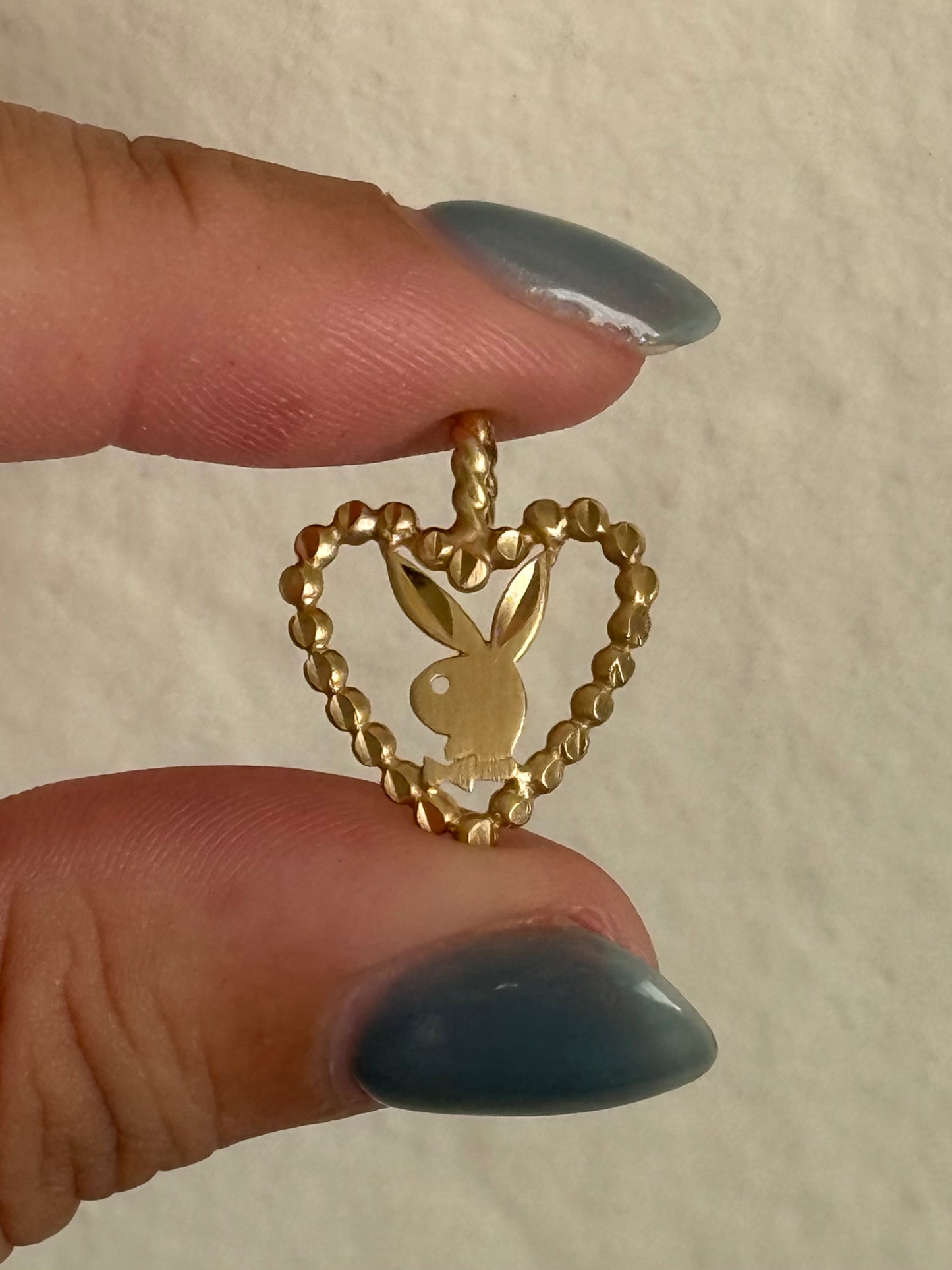 Vintage 14k Playboy Heart Pendant