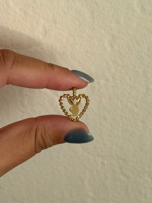 Vintage 14k Playboy Heart Pendant