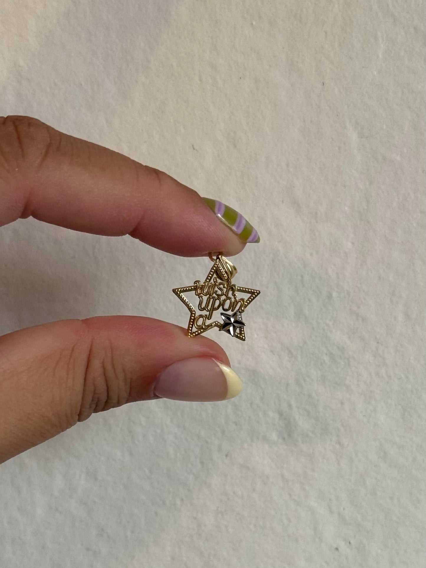 Vintage 14k Two Tone Wish Upon A Star Pendant