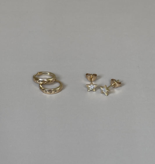 14k Star Earrings