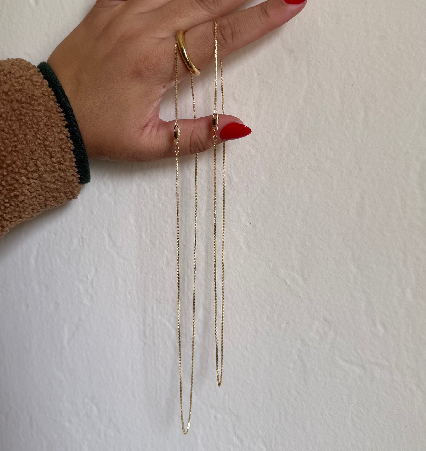 14k Square Wheat Chains