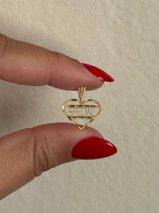 Vintage 14k Special Heart Pendant