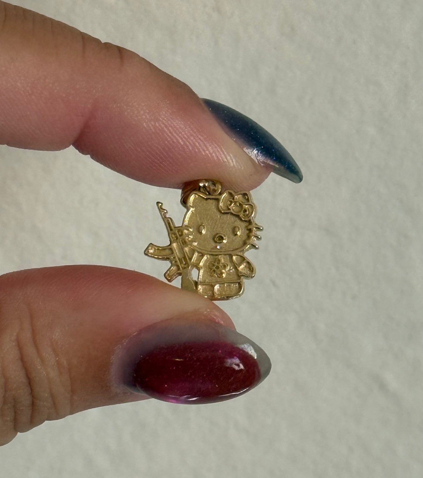14k HK Gun Pendant
