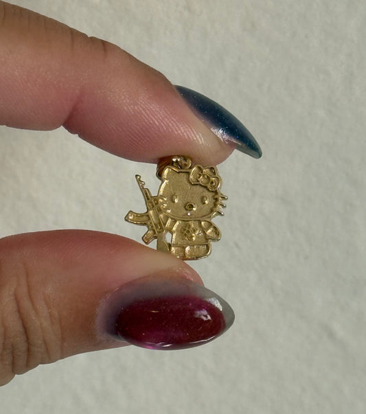 14k HK Gun Pendant
