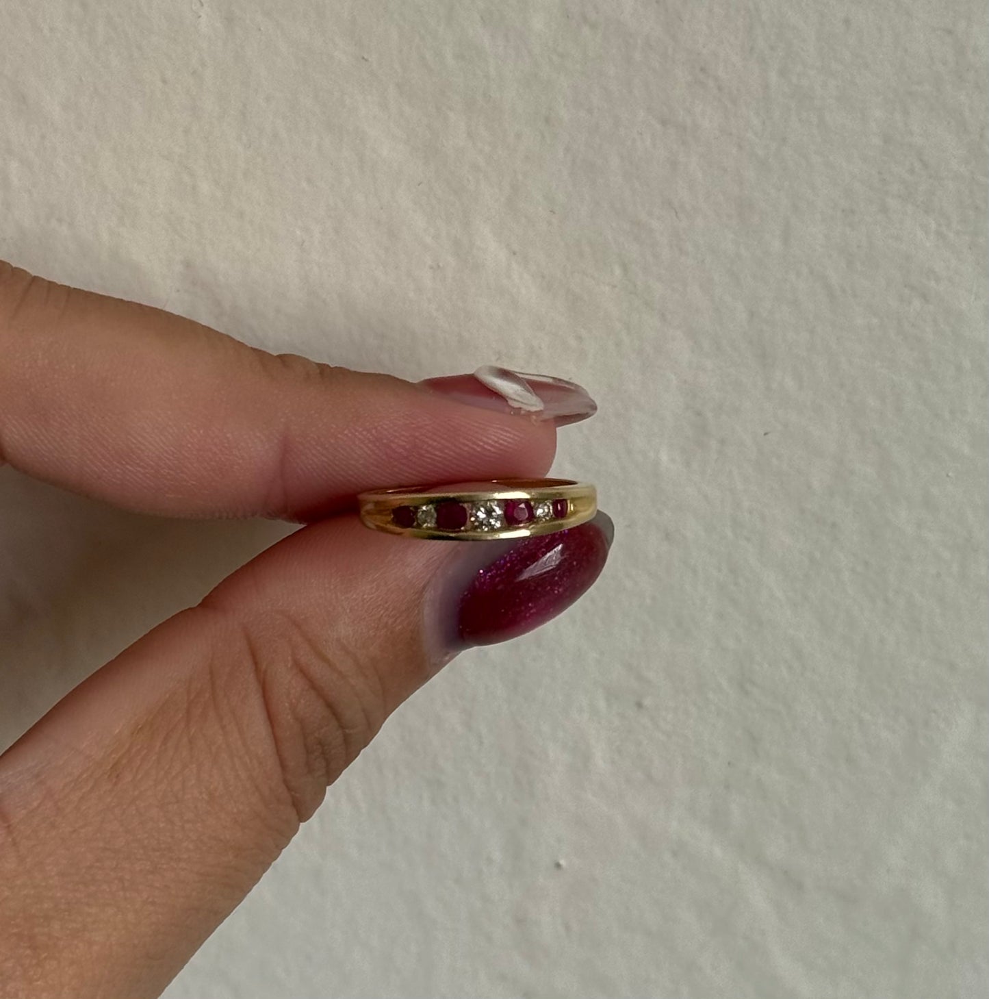 14k Diamond + Ruby Ring